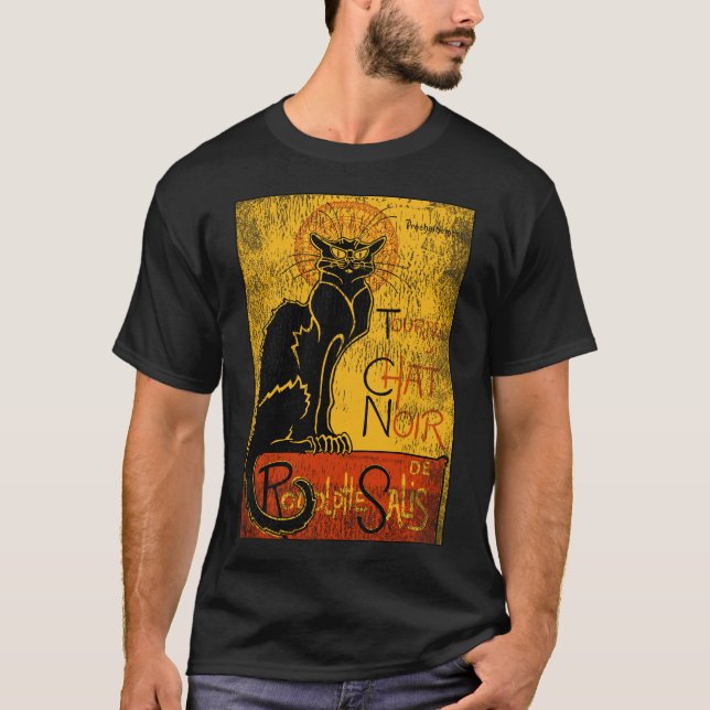 Camiseta Vintage Tournee du Chat Noir Black Cat (Frente)