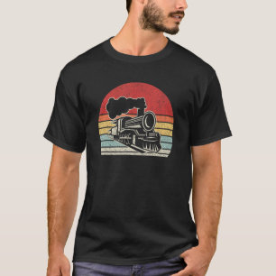 Camiseta Vintage Train Engine Condutor do Motor de Engenhei