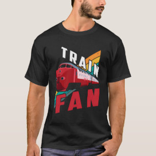 Camiseta Vintage Train Fan Lover Caminhão de Ferro Trainspo