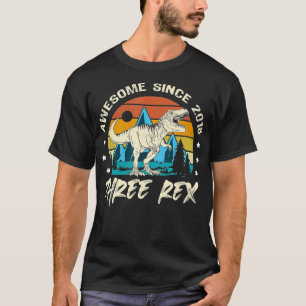 Camiseta Vintage Três Re aniversário de 3 anos Terceiro Din