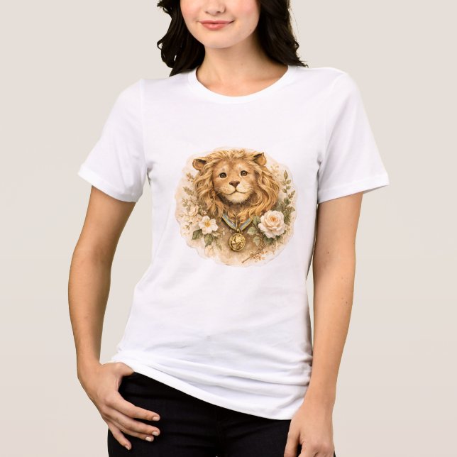 Camiseta Vintage Tri-Blend Leão Dourado (Frente)