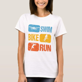 Camiseta Vintage Triathlon - Natação Bike Run
