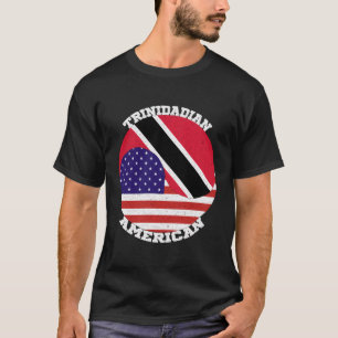 Camiseta Vintage Trinidadiana American Flag Trinidad E Usa