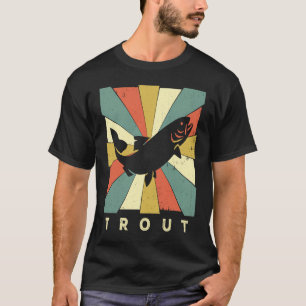 Camiseta Vintage Trout Fish Retro Style Animal