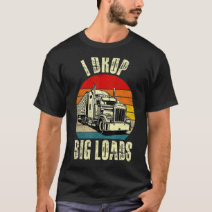 Camiseta Vintage Trucker Design Para Homens Mulheres Semi T