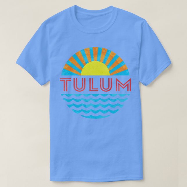Camiseta Vintage Tulum Beach Sun E Waves (Frente do Design)