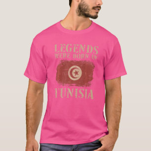 Camiseta Vintage Tunisina Flag Legends Foi Nascer Na Tunísi