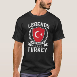 Camiseta Vintage Turca: Legendas De Bandeira Foram Nasceres