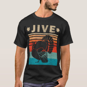 Camiseta Vintage Turkey Jive Funny Thankplaying Holiday Gif