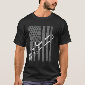 Camiseta Vintage U Flag Chainsaw Cute Woodworker Registro F