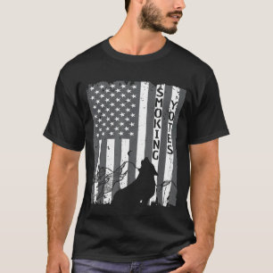 Camiseta Vintage U Flag Coyote caçando caçadores de tee Hun