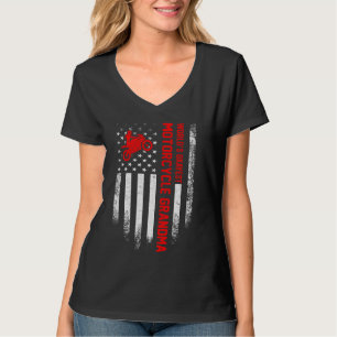 Camiseta Vintage U Flag World S Okayest Motorcycle Dirt Bi