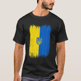 Camiseta Vintage Ucrânia Bandeira Nacional Ucraniana Patri