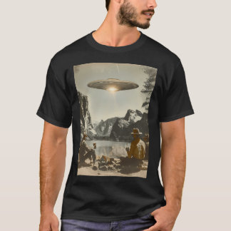Camiseta Vintage Ufo National Park Design - Alienígena Retr