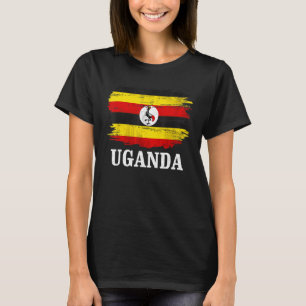 Camiseta Vintage Uganda Flag Para Uganda