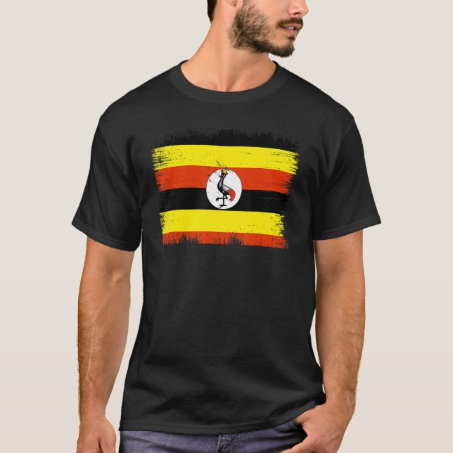 Camiseta Vintage Uganda Flag Uganda Independence Day (Frente)