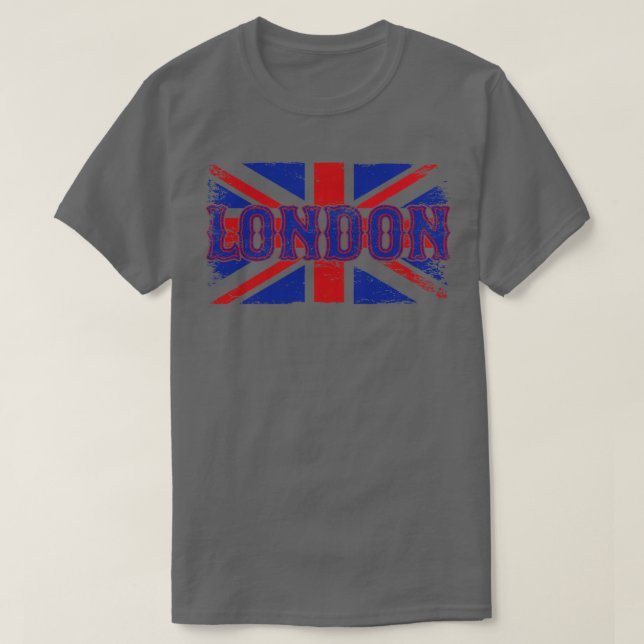 Camiseta Vintage Uk Flag London (Frente do Design)