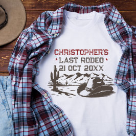 Camiseta Vintage Último Rodeio Russo Cowboy Bachelor Party