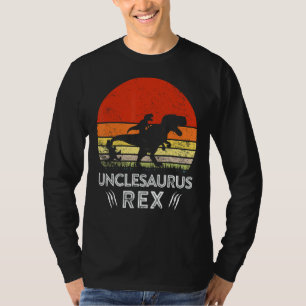 Camiseta Vintage Unclesaurus Rex Dinossaur Matando Família