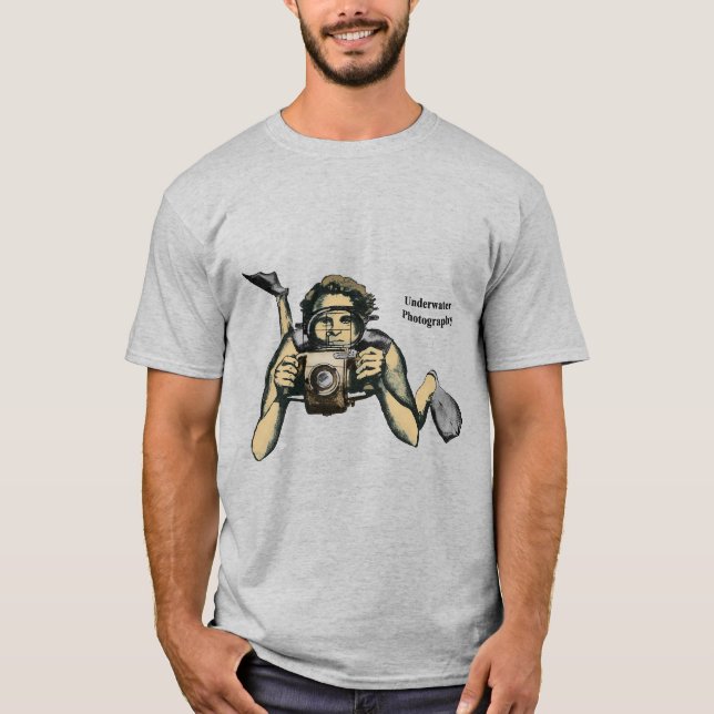 Camiseta Vintage Underwater Fotografia Submarina Mergulhado (Frente)