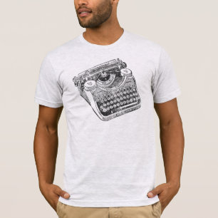 Camiseta Vintage Underwood - Máquina de escrever em relevo