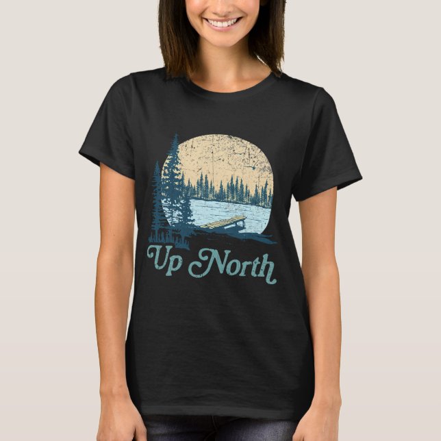 Camiseta Vintage Up North Lago (Frente)