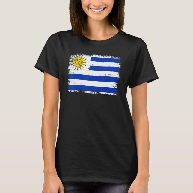 Camiseta Vintage Uruguay Flag Uruguayan Independence Day (Frente)