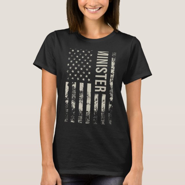 Camiseta Vintage US American Flag Minister (Frente)