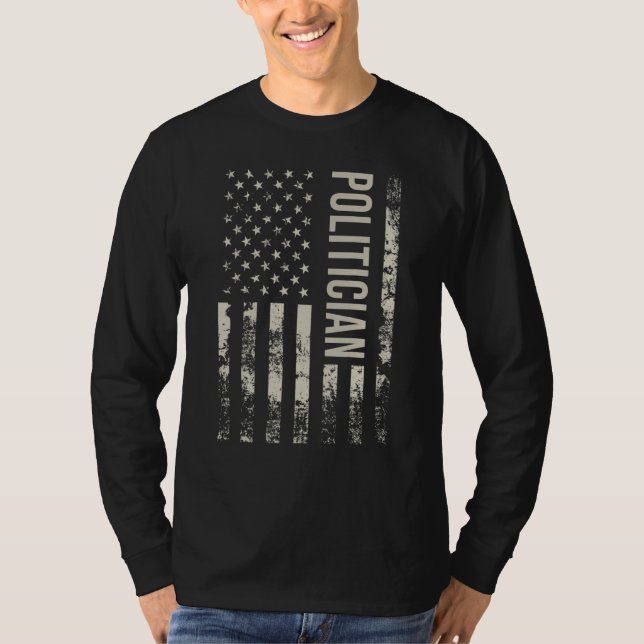 Camiseta Vintage US American Flag Politician (Frente)