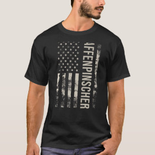 Camiseta Vintage US Flag Affenpinscher Dog Premium