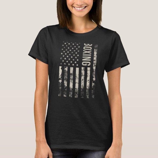 Camiseta Vintage US Flag Boxing (Frente)