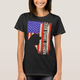 Camiseta Vintage US Flag Cocker Spaniel Grandpa Si