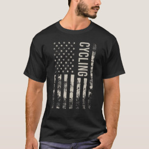 Camiseta Vintage US Flag Cycling