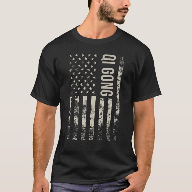 Camiseta Vintage US Flag Qi Gong (Frente)