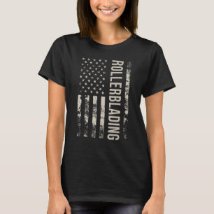 Camiseta Vintage US Flag Rollerblading