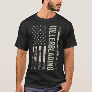 Camiseta Vintage US Flag Rollerblading