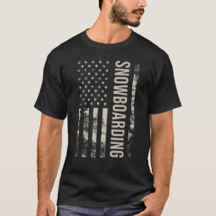 Camiseta Vintage US Flag Snowboard