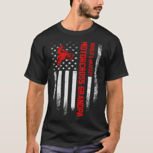 Camiseta Vintage US Flag World's Okayest Motorcross Dirt Bi