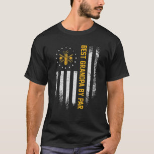 Camiseta Vintage USA American Flag Best Grandpa Por Par Fun