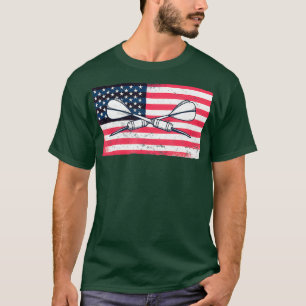 Camiseta Vintage USA American Flag For Dart Players
