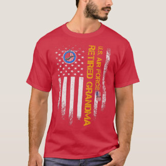 Camiseta Vintage USA American Flag Orud Aposentou Ar Para