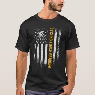Camiseta Vintage USA American Flag Proud Cycling Coach Gran