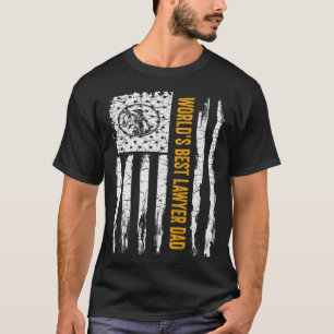 Camiseta Vintage USA American Flag World Best Lawyer Pai
