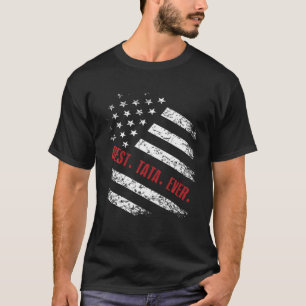 Camiseta Vintage USA Best Tata Ever American Flag Fathers D