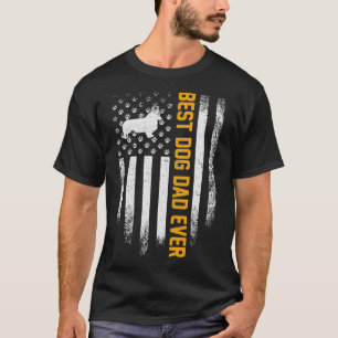 Camiseta Vintage USA Best Welsh Corgi Dog Pai Alguma Améric