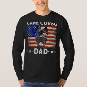 Camiseta Vintage Usa Cane Corso Pai Dog American Flag
