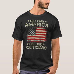 Camiseta Vintage USA Flag defende política de defesa da Am