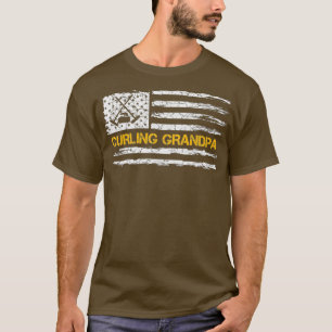 Camiseta Vintage USA Flag Orud Curler Grandpa Curler
