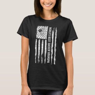 Camiseta Vintage USA Flag World Best Soccer Avô Silho