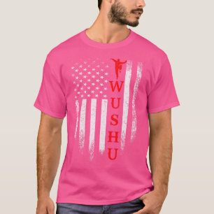 Camiseta Vintage Usa Kung Fu American Flag Wushu Funny Patr